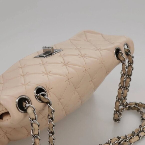 CHANEL Matelasse Chain Shoulder Bag Grained Calf Skin Pink CC Auth - Picture 11 of 15